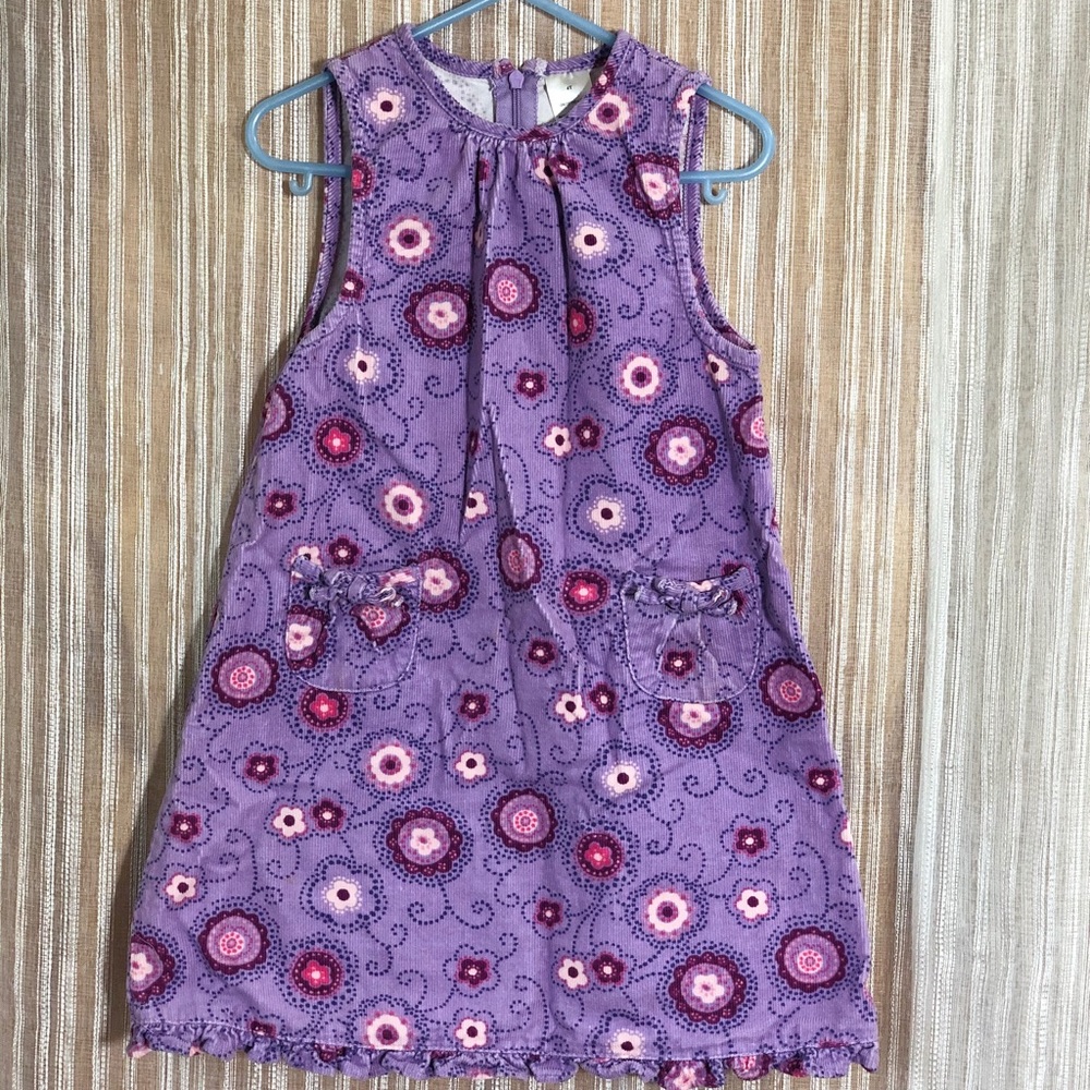 Floral corduroy dress